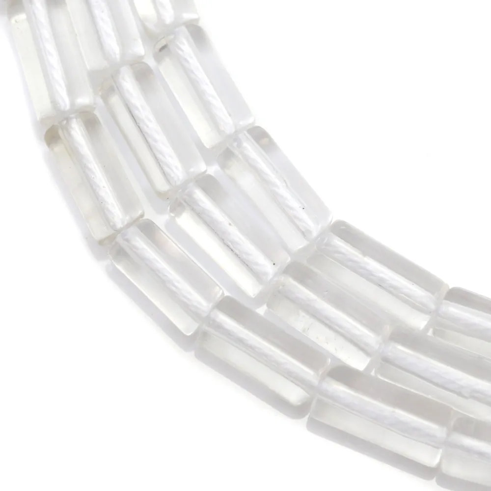 Cristal de roche goutte facette 10x30mm x 40cm
