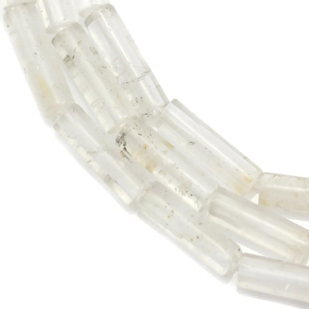 Cristal de roche, en forme de tube 4x13mm x 40cm