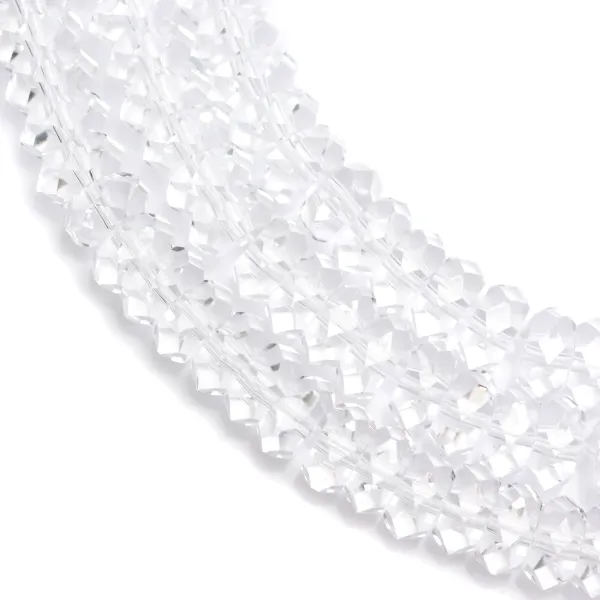 Cristal de roche Rondelle Facette