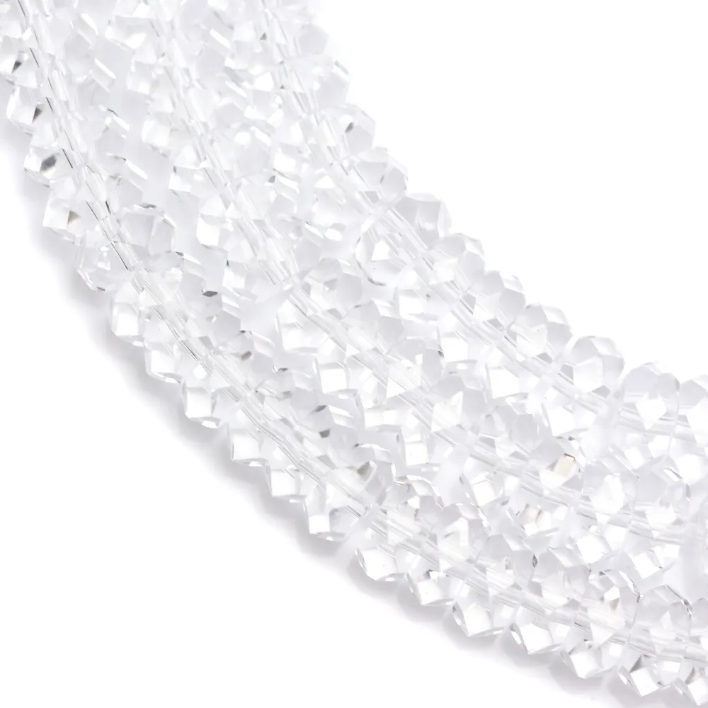 Cristal de roche Rondelle Facette