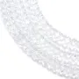 Rock crystal quartz faceted rondelle 4x7mm x 40cm