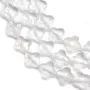 Cristal de roche trèfle facette 13 mm x 40cm  