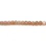 Pierre de lune orange, en forme de cube facette 2mm x 40cm