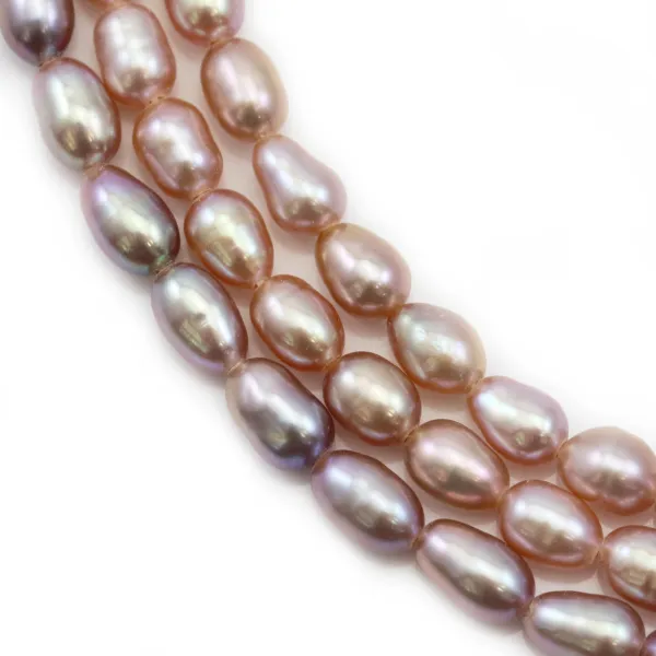 Freshwater cultured pearls, mauve, olive, 3-4mm x 35cm