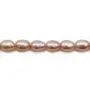 Perles de culture d'eau douce, mauve, olive, 3-4mm x 40cm