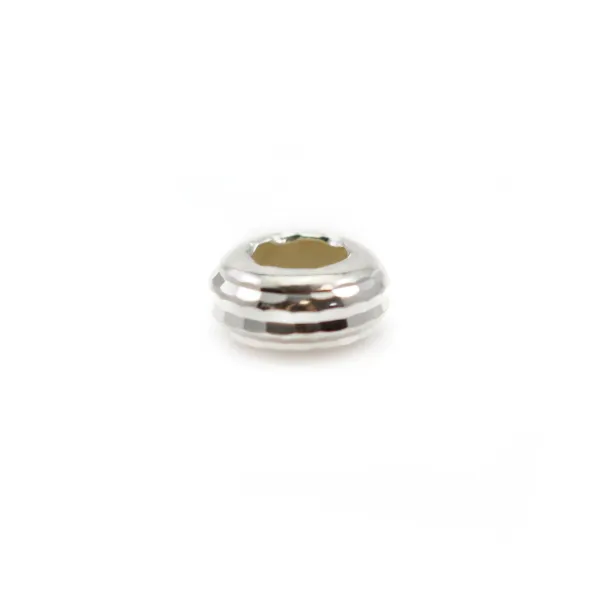Distanziatori tondi sfaccettati 5mm argento 925 x 4pz
