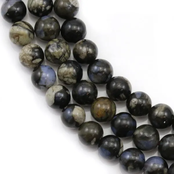 Opal grise ronde 6mm x 40cm