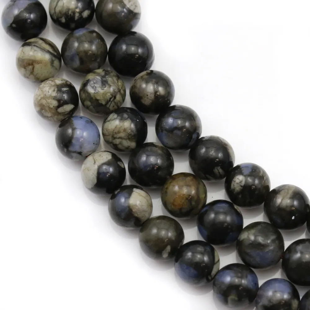 Opal grise ronde 6mm x 40cm