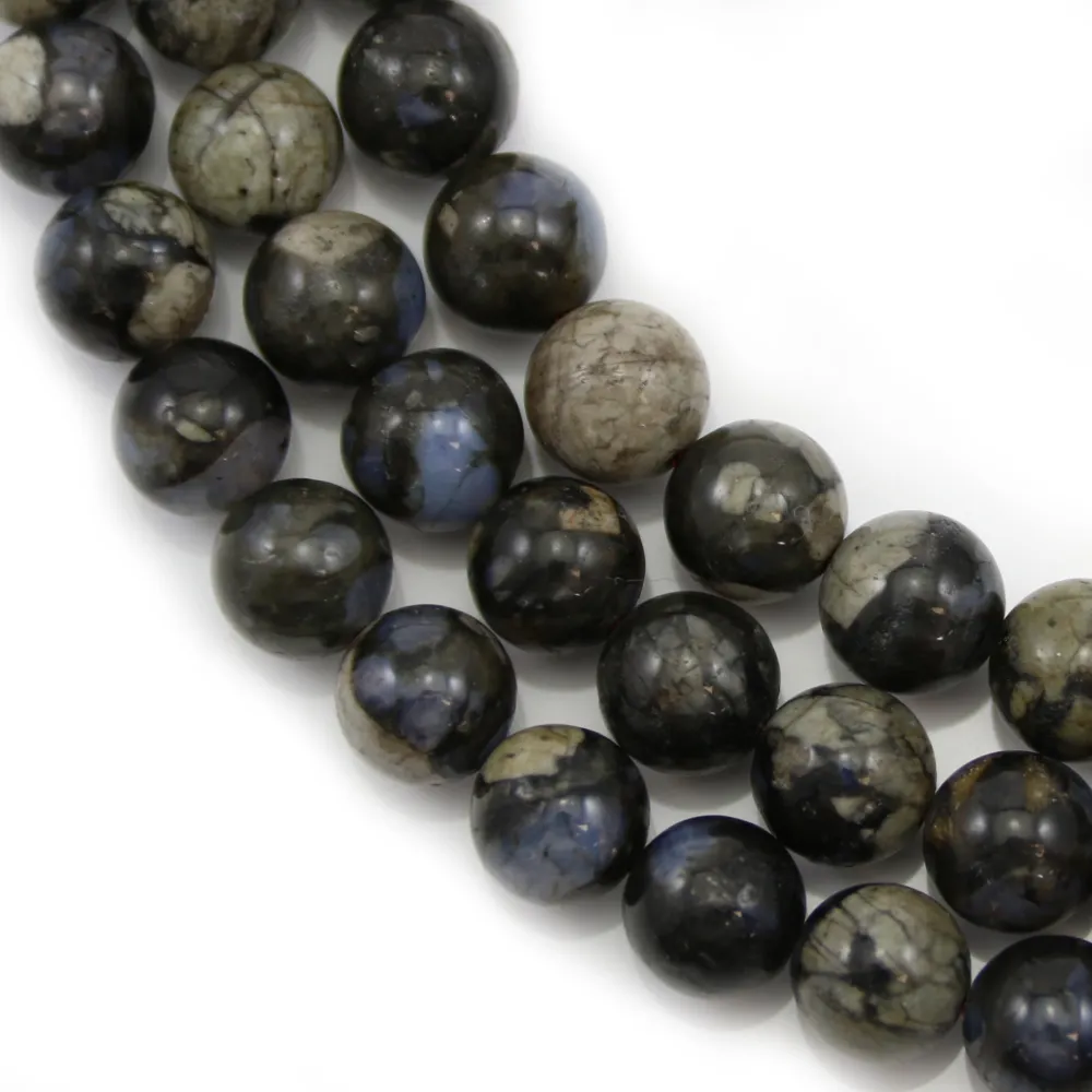 Opal grise ronde 8mm x 40cm