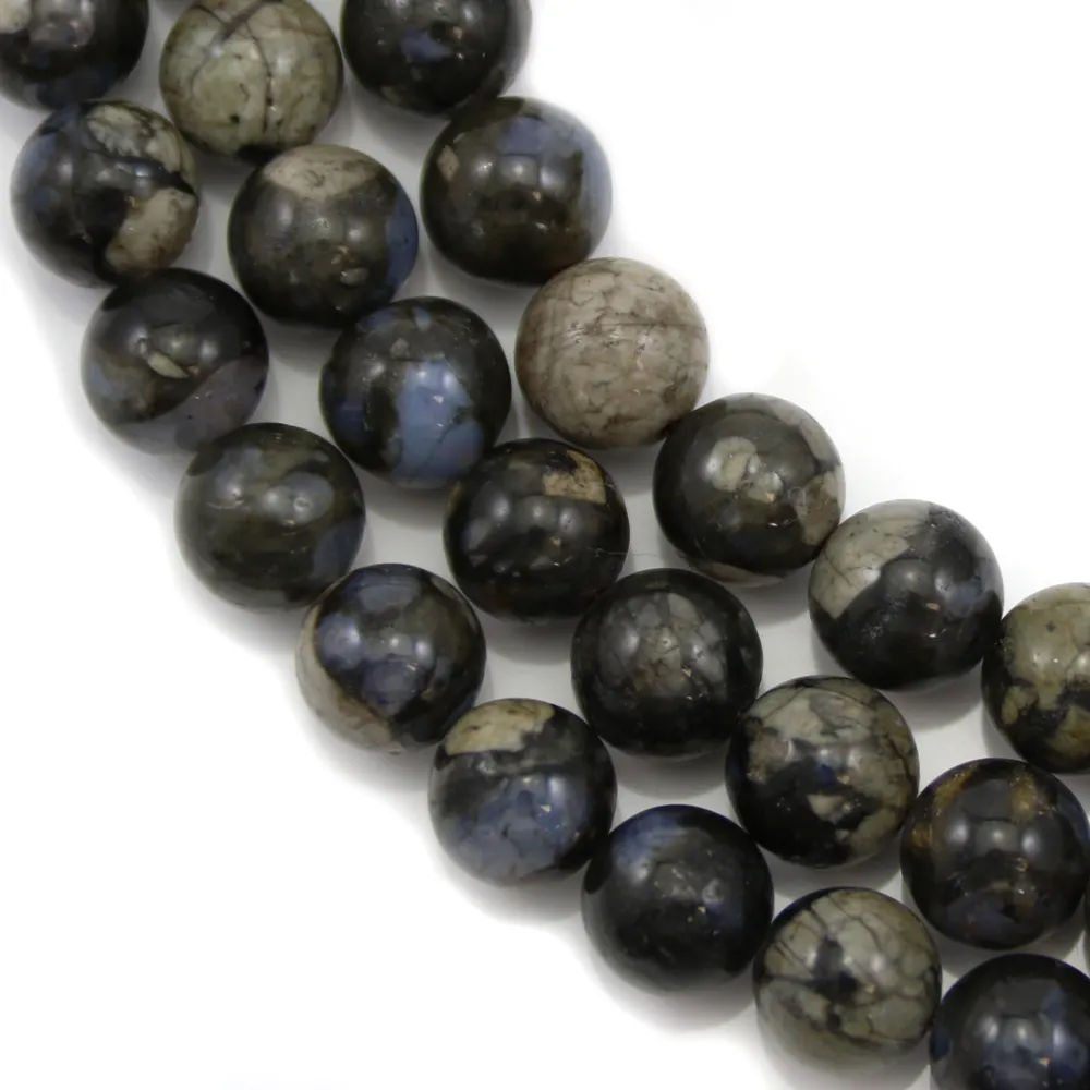 Opal grise ronde 10mm x 40cm