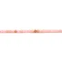 Opale rose, de forme ronde facetté, et de taille 2mm x 40cm