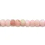 Opale rose rondelle facette 2x3mm x 40cm
