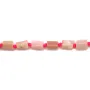 Opale rose, en forme baroque, 5x7mm x 40cm