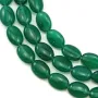 Green agate oval 10x14mm x 40cm