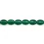Green agate oval 10x14mm x 40cm