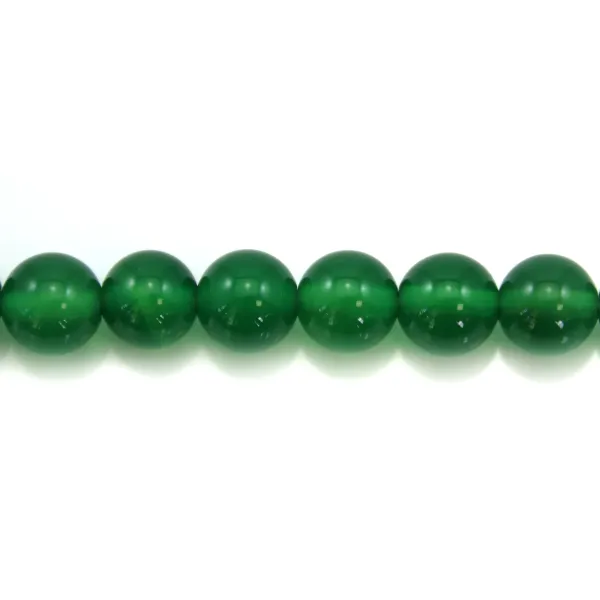 Agate vert ronde 8mm x 5 st
