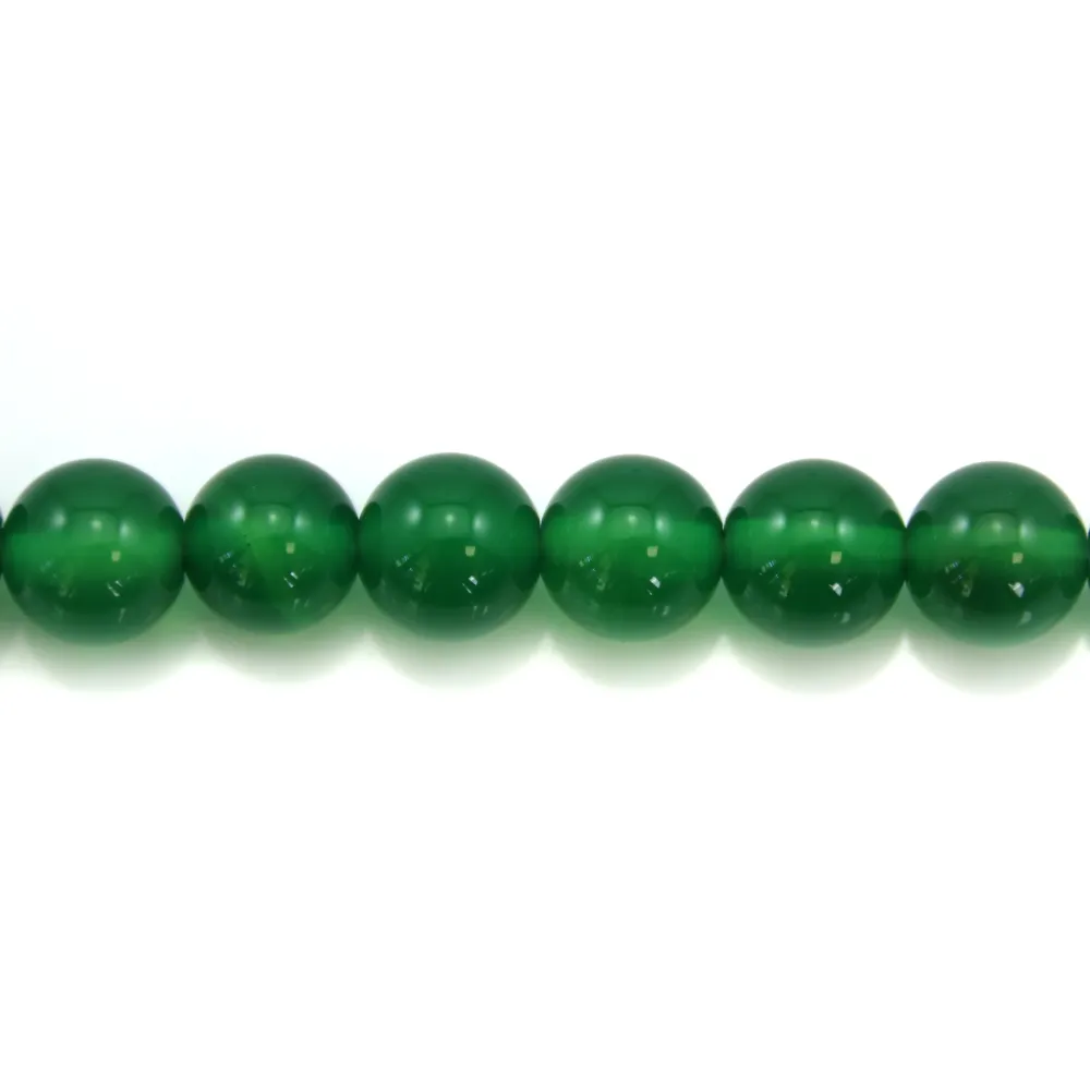 Agate vert ronde 8mm x 5 pcs