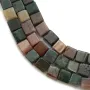 Agate d'Inde, en forme de cube 4mm x 39cm