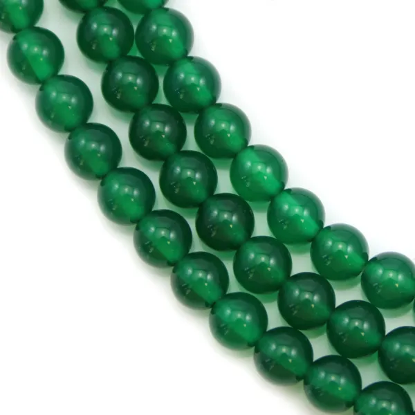 Green Agate, round, 6mm x 40cm
