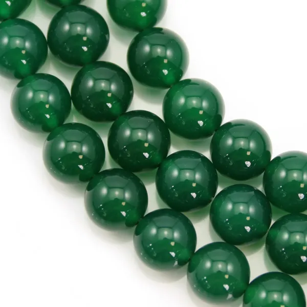 Green Agate round 14mm x 40cm