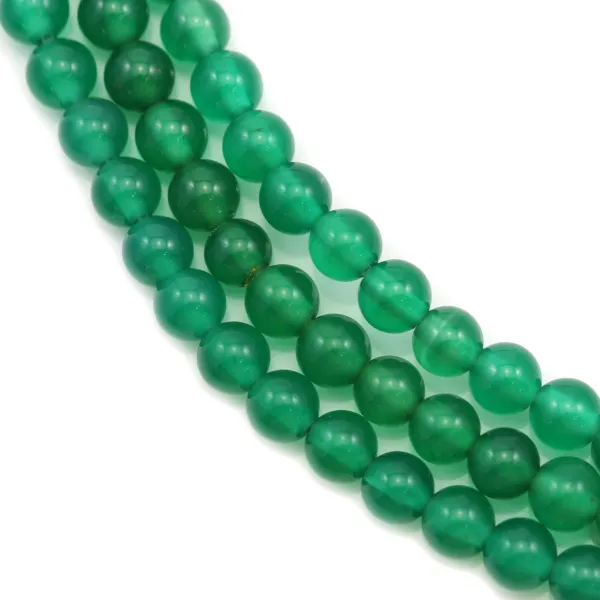 Agata verde, redonda, 4mm x 38cm