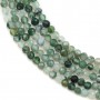 Agate mousse facette 3mm x 39cm