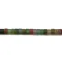 Agate indienne, en forme rondelle 2x4.5mm x 39cm