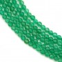 Agate verte ronde facettée 2mm x 40cm