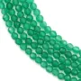 Agate vert rond facette 