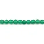Agate vert rond facette 