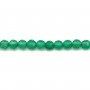 Green round faceted agete vert 3mm x 20pcs