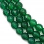 Green round faceted agete vert 4mm x 40cm