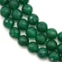 Agate vert rond facette 