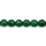 Agate vert rond facette 