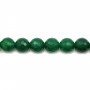 Agate vert rond facette 