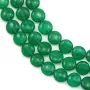 Agate verte goutte plat 6x8mm x 40cm