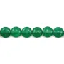 Agate verte goutte plat 6x8mm x 40cm