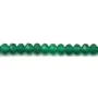 Agate verte rondelle facettée 2.9x4mm x 10pcs