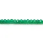 Agate verte rondelle facettée 2.80x4.10mm x 34cm