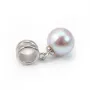 Pendant & bail, silver 925 rhodium,for half- drille x 1pc