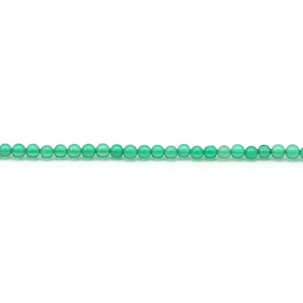 Ágata verde, redonda, 2 mm x 39 cm