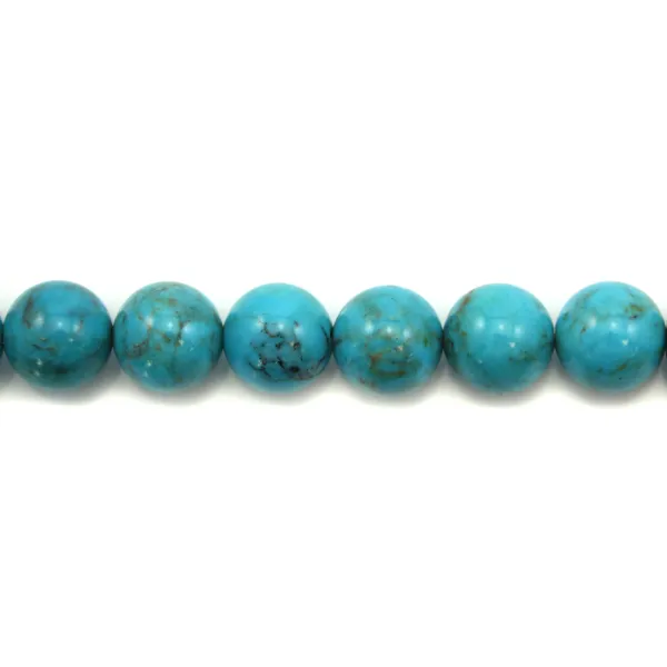Turquoise ronde 10mm x 1pc