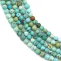 Turquoise , de forme ronde facette, 2-3mm x 40cm