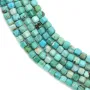 Turquoise en forme de cube facette 2mm x 40cm