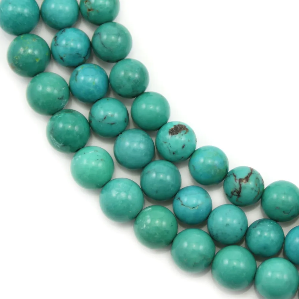 Turquoise Ronde 9mm x 38cm