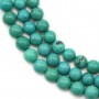 Turquoise Ronde 9mm x 38cm
