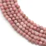 Rhodochrosite with round face shape, in size of 2mm x 39cm