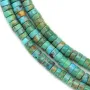 Turquoise, en forme de rondelle, 2x4mm x 39cm