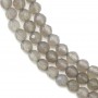 Agate grise Round faceted 4mm x 40 cm 
