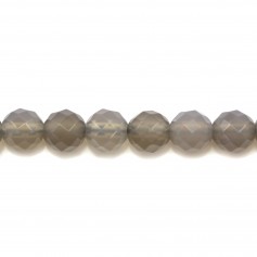Agate grise Ronde facette 4mm